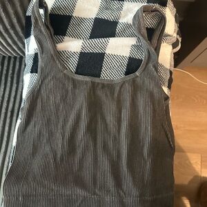 Rue21 Charcoal Ribbed Tank Top